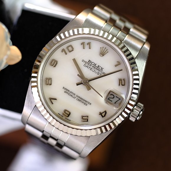 Rolex Datejust Stainless Steel Mid size White Arabic 31mm Watch - Picture 4 of 11